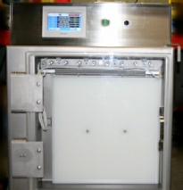 Vertical oriented vacuum heat sealer